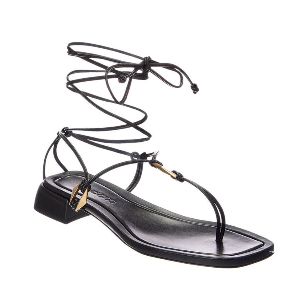Jimmy Choo Onyxia Leather Sandal, Black
